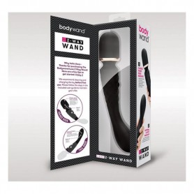 Pie Sienas Stiprināms Masāžas Rīks Luxe 2-Way Bodywand Melns