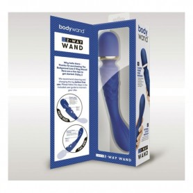 Pie Sienas Stiprināms Masāžas Rīks Luxe 2-Way Bodywand Zils