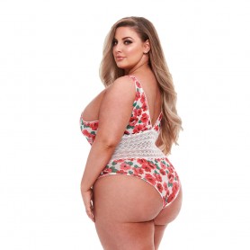 Bodijs Baci Lingerie Floral & Lace Balts