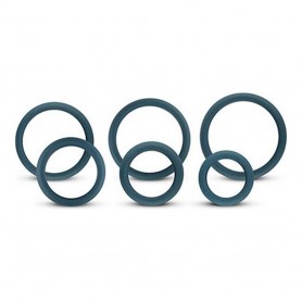 Cock Ring Boners Dark Grey (6 pcs)