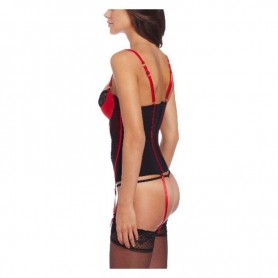 Corsetto Seven Til Midnight 9637 Nero/Rosso (L - EU 42-44)