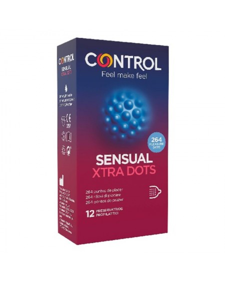 Prezervatīvi Sensual Xtra Dots Control (12 uds)
