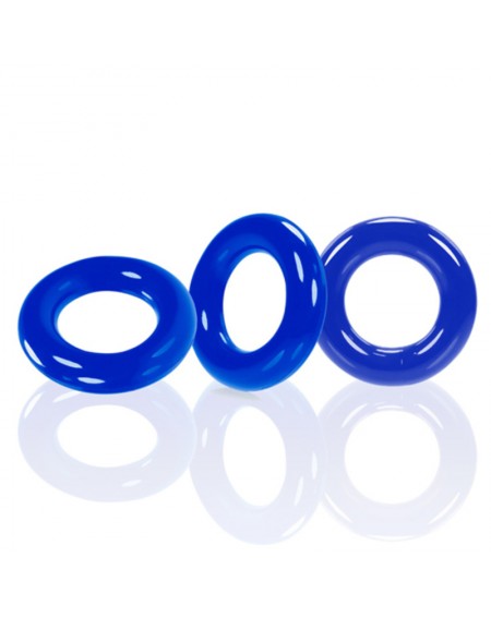Tri Ring Cock Cage Oxballs Willy Blue (3 pcs)