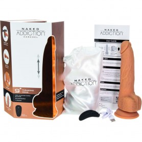 Masturbatore Thrusting Dong with Remote 9 Inch Caramel (15,2 cm)