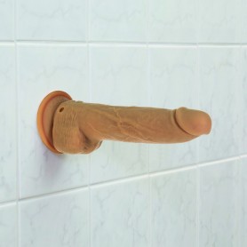 Masturbatore Thrusting Dong with Remote 9 Inch Caramel (15,2 cm)
