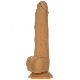 Masturbācijas Rīks Thrusting Dong with Remote 9 Inch Caramel (15,2 c