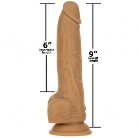 Masturbatore Thrusting Dong with Remote 9 Inch Caramel (15,2 cm)