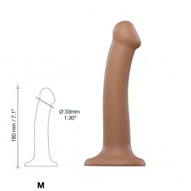 Dildo Dual Density Strap-on-me Caramel Silikona
