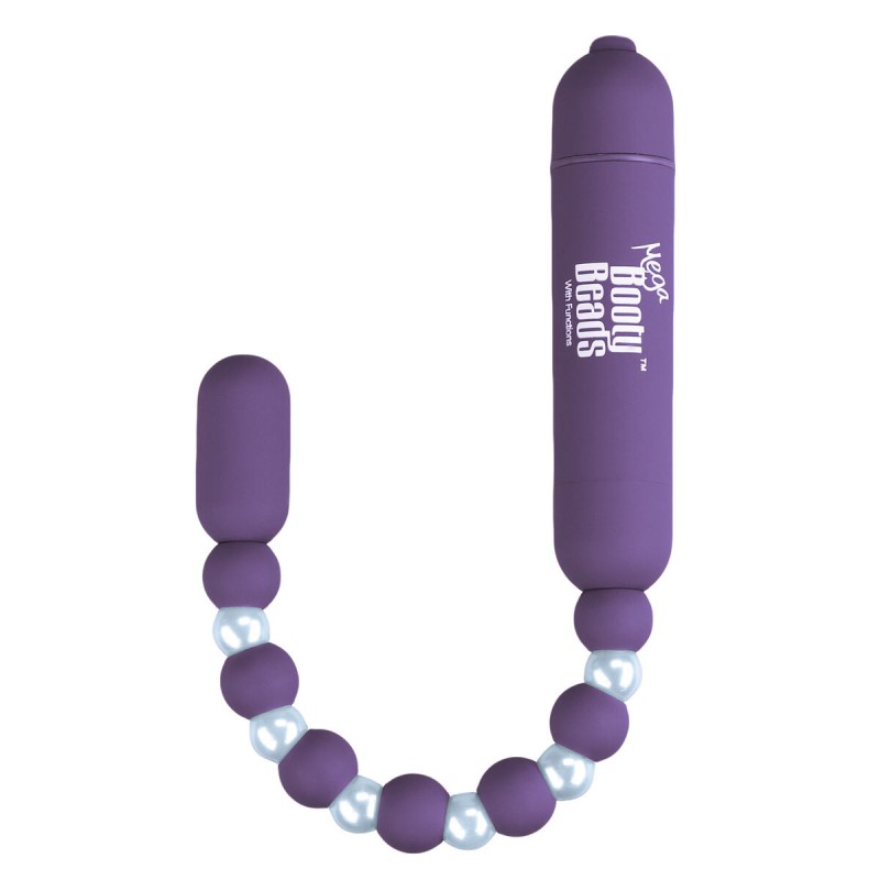 Vibrating Butt Plug PowerBullet Mega Booty Beads with 7 Functions Viol