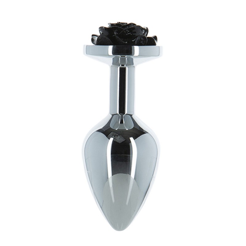 Anal plug Lux Metal Black Rose (5,71 cm)