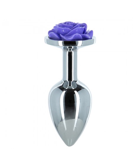 Анальный пробка Lux Metal Purple Rose (5,71 cm)