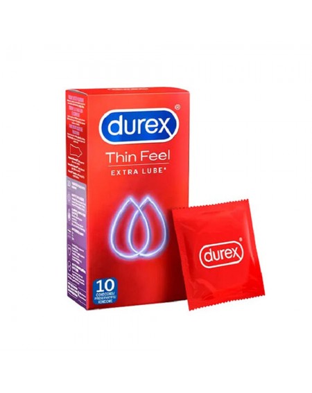 Condoms Durex Thin Feel Extra Lube (10 pcs)