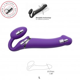 Vac-U-Lock - Ultra Harness 2 & Plug Vibrating Strap-on-me Purple