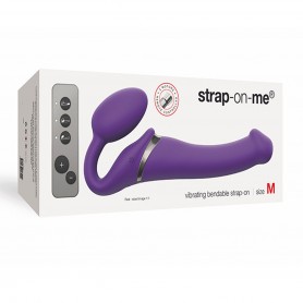 Vac-U-Lock - Ultra Harness 2 & Plug Vibrating Strap-on-me Purple