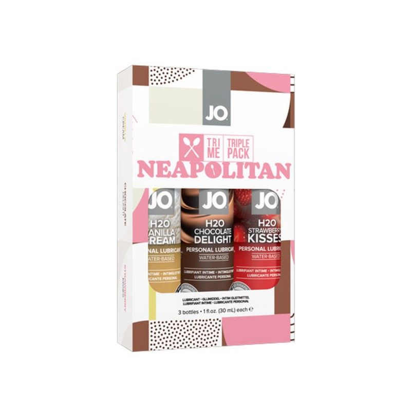 Lubrikants System Jo Triple Pack Neapolitan Šokolāde Zemenes Vaniļa