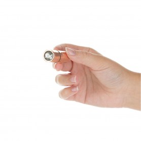 Lodveida Vibrators First Class Mini PowerBullet Crystal 9 Rozā zelta