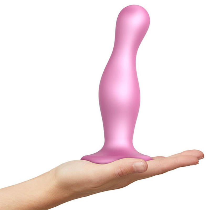 Dildo Curvy Metallic Sugar Strap-on-me S Rosa Silicone