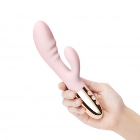 Divkārši Stimulējošs Vibrators Le Wand Rozā zelta