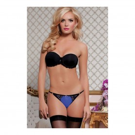 Mutandina di pizzo Peñascal Nero/Blu