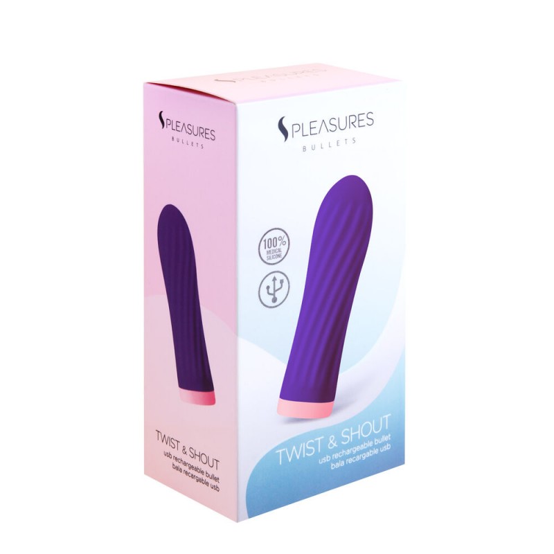 Bullet Vibrator S Pleasures Purple (8,5 x 2,5 cm)