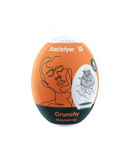 Яйцо-мастурбатор Satisfyer Crunchy Оранжевый