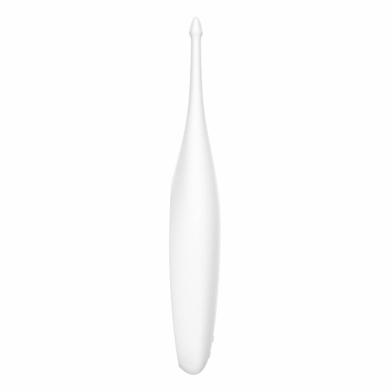 Vibratore Clitorideo Curvo Satisfyer Bianco (17 x 3 cm)