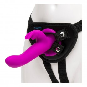 Vibratore Coniglio Happy Rabbit Strap-On Harness Set Purple 12,7 cm
