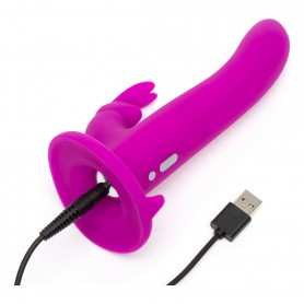 Rabbit Vibrator Happy Rabbit Strap-On Harness Set Purple 12,7 cm