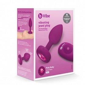 Anālais spraudnis B-Vibe Vibrating Jewel S/M Pink Ruby S/M Izmērs