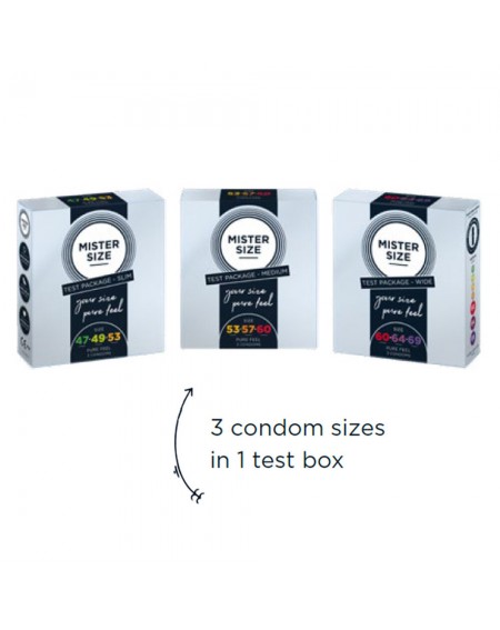 Condoms Mister Size Trial Set (3 uds)(53mm-57mm-60mm)