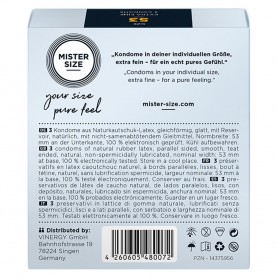 Prezervatīvi Mister Size Īpaši plāns (53 mm)