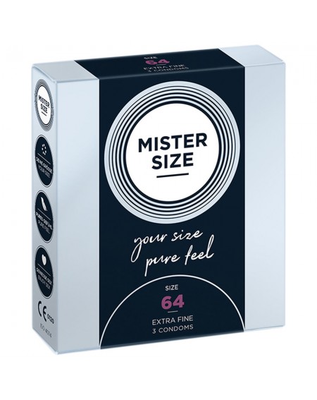 Preservativi Mister Size Extra sottili (64 mm)