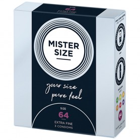 Preservativi Mister Size Extra sottili (64 mm)
