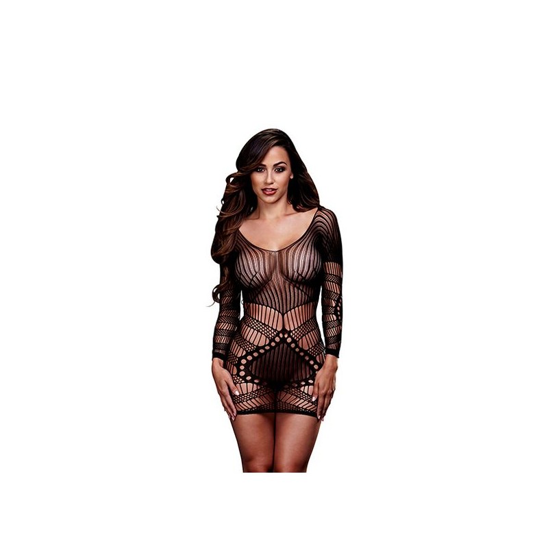Longsleeve Lace Mini Dress One Size Baci Lingerie BW3129