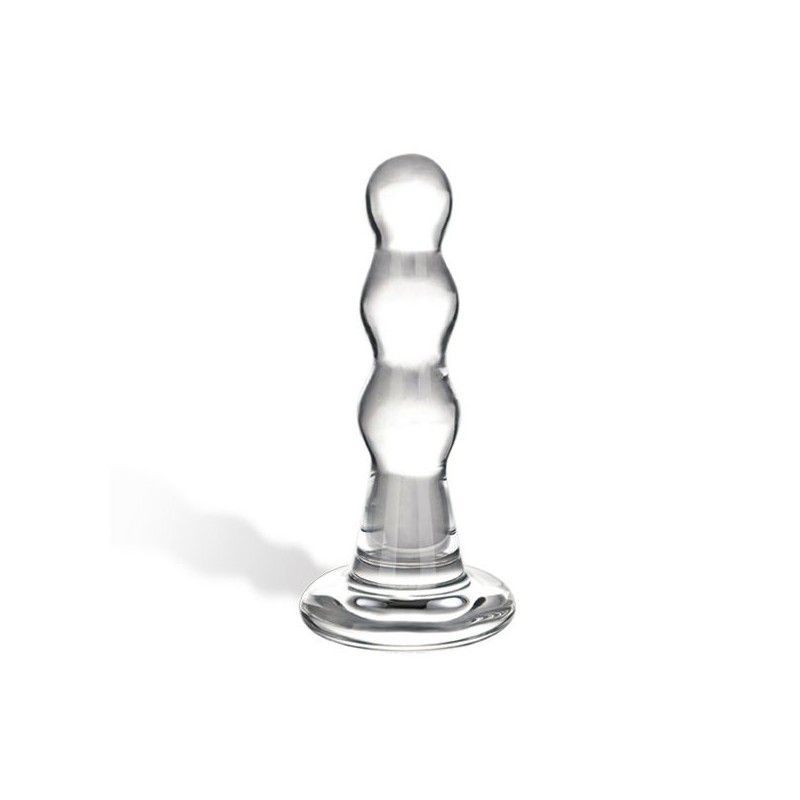 Стеклянная анальная пробка с тремя шариками Glas 62791