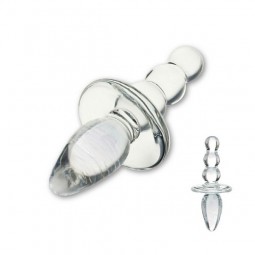Tap Butt Plug tal-Ħġieġ biż-Żibeġ Glas 62845