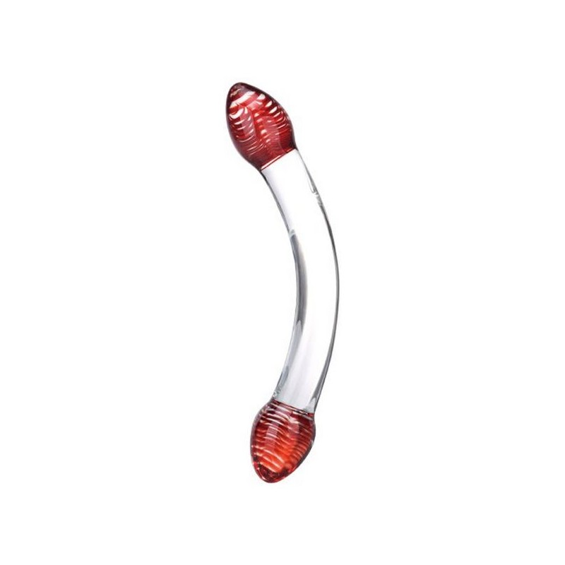Dildo di Vetro Doppio Testa Rossa Glas 62869