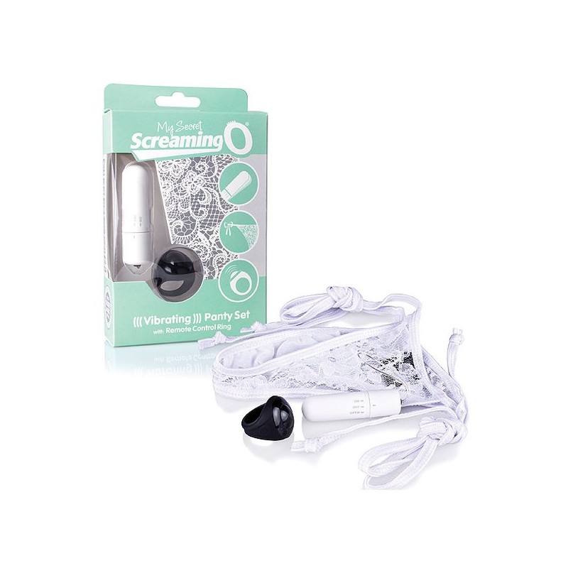 Vibrators ar pulti Panty balts The Screaming O SCPNTY-W-110
