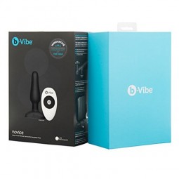 Анальная пробка с пультом Novice, черная B-Vibe 82246