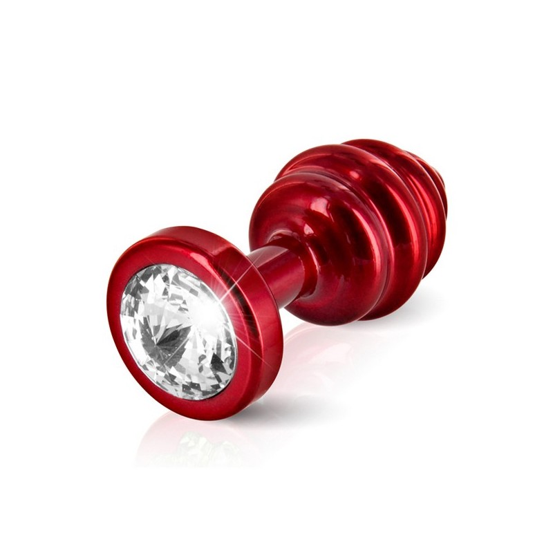 Ребристая анальная пробка Ano 30 мм, красная Diogol 71618
