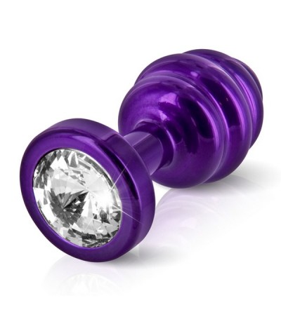 Ребристая анальная пробка Ano 35 мм, пурпурная Diogol 71656