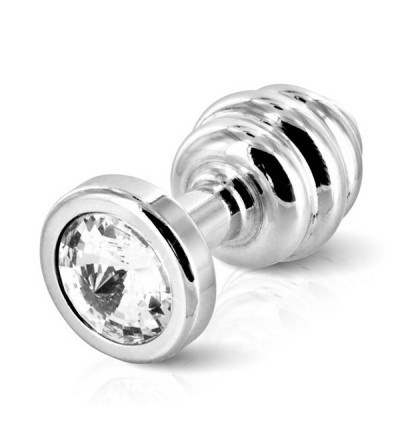 Ano Butt Plug Ribbed Silver Plated 30 mm Diogol 71700