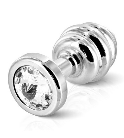 Ano Butt Plug Ribbed Silver Plated 35 mm Diogol 71717