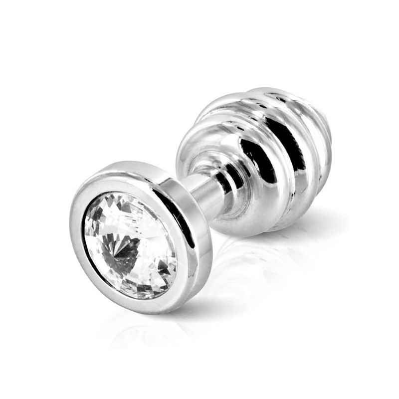 Ano Butt Plug Ribbed Silver Plated 35 mm Diogol 71717