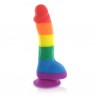 Silicone Rainbow Dildo with Balls Pride Dildo E26956