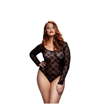 Bassi Lingerie BW3102 ta 'l-Iswed Lacy Bodysuit Back Cutout Queen Size