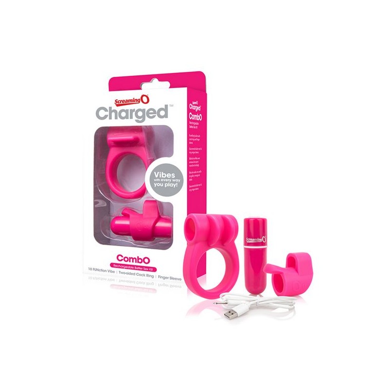 Uzlādējams CombO Kit 1, rozā The Screaming O 12679