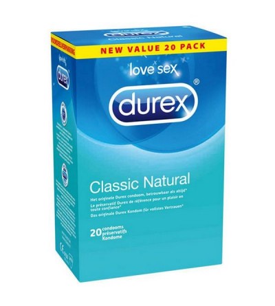 Preservativi Classic Natural 20 pezzi Durex 45154