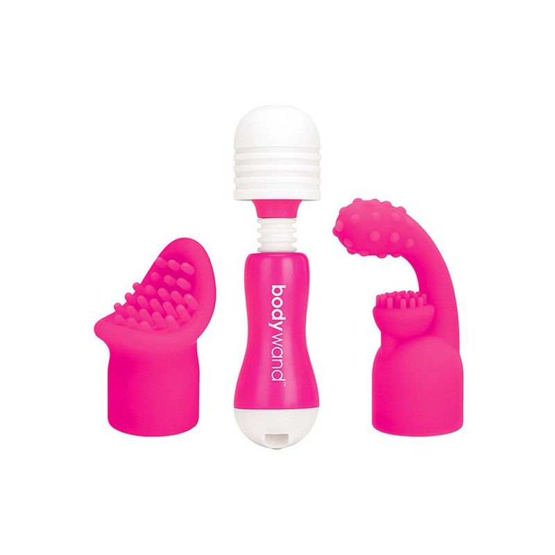 Uzlādējams Mini Rozā Ar Papildinājumu Bodywand 2078