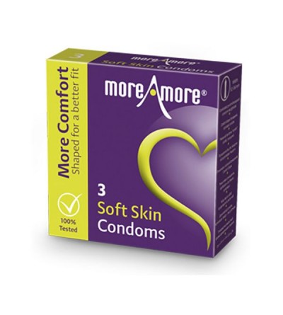 Soft Skin Condoms (3pcs) MoreAmore 41194